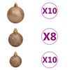 vidaXL Artificial Pre-lit Christmas Tree with Ball Set 240 cm Green