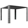 vidaXL Gazebo | Grey and Anthracite | PE Rattan, Powder-Coated Steel, Polyester
