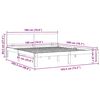 vidaXL Bed Frame without Mattress 180x200cm Super King Size