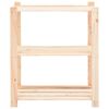 vidaXL 3-Tier Storage Rack 80x38x90 cm Solid Pinewood 150 kg