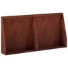 vidaXL Retaining Wall 2 pcs 40 x 12 x 30 cm Weathering Steel Rusty