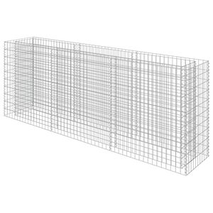 vidaXL Gabion Raised Bed Galvanised Steel 270x50x100 cm
