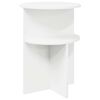 vidaXL Side Table with Storage White &Oslash; 39.5 x 55 cm Engineered Wood