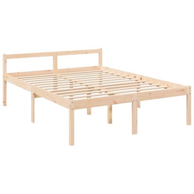 vidaXL Bed Frame 150x200 cm King Size Solid Wood Pine
