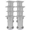 vidaXL Round Sofa Legs 8 pcs Chrome 120 mm