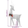 vidaXL Christmas Reindeer Family 270x7x90 cm Silver Cold White Mesh