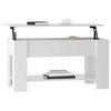 vidaXL Coffee Table High Gloss White 101x49x52 cm Engineered Wood