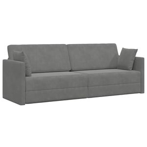 vidaXL Floor Sofa Bed 200cm Dark Grey Velvet