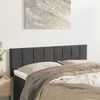 vidaXL Headboards Dark Grey 144x5x78/88 cm Velvet