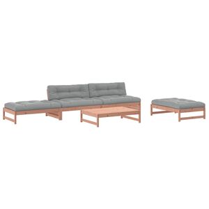 vidaXL 5 Piece Garden Lounge Set with Cushions Solid Wood Douglas