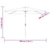 vidaXL Garden Parasol with Metal Pole 300x200 cm Terracotta