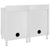 vidaXL Commercial Kitchen Sink Cabinets 2 pcs Stainless Steel