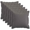 vidaXL Cushion Cover 6 pcs HOUTEN Light Grey 40 x 40 cm Faux Linen