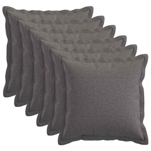 vidaXL Cushion Cover 6 pcs HOUTEN Light Grey 40 x 40 cm Faux Linen