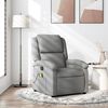 vidaXL Massage Recliner Chair Light Grey Fabric