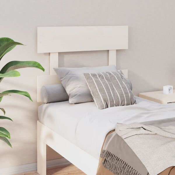 vidaXL Bed Headboard White 93.5x3x81 cm Solid Wood Pine