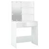 vidaXL Dressing Table with LED White 74.5x40x141 cm