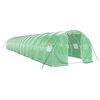 vidaXL Greenhouse with Steel Frame Green 48 m&sup2; 16x3x2 m