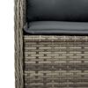 vidaXL 7 Piece Garden Lounge Set with Cushions Grey Poly Rattan