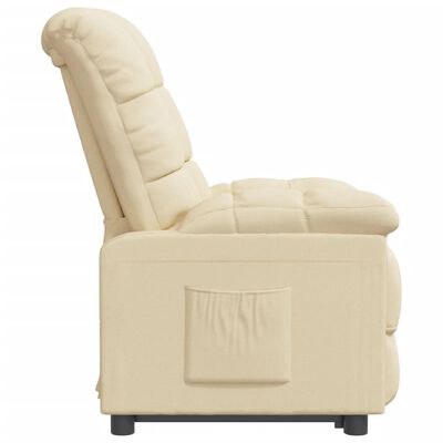 vidaXL Recliner Chair Cream Fabric