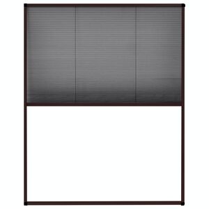 vidaXL Plisse Insect Screen for Windows Aluminium Brown 80x100 cm