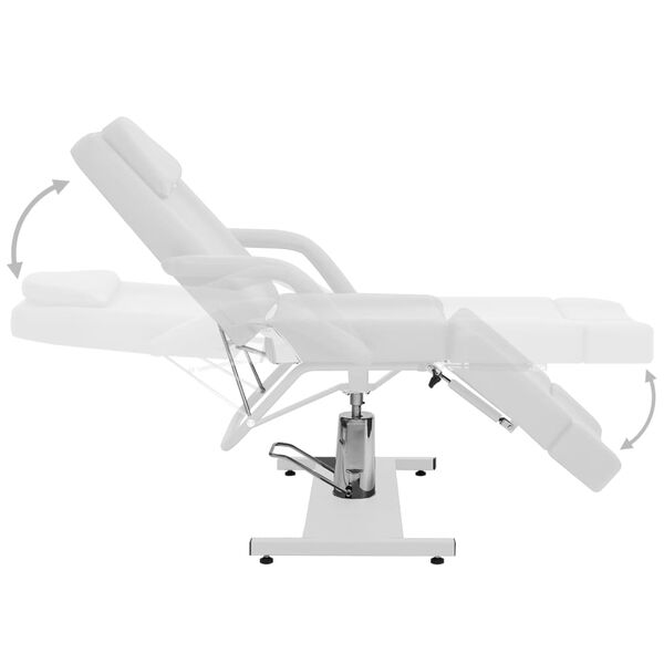 vidaXL Beauty Treatment Chair Faux Leather White 180x62x78 cm