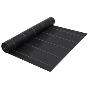 vidaXL Weed Membrane | Black with Green Stripes | 100% Polypropylene | 1 x 10 m