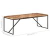 vidaXL Dining Table 200x90x76 cm Solid Acacia and Mango Wood