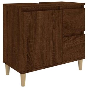 vidaXL Bathroom Cabinet | Brown oak | Engineered wood | Medium