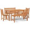 vidaXL 5 Piece Garden Dining Set Solid Wood Teak