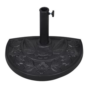 vidaXL Parasol Base | Black | Resin, Steel | Heavy duty | Parasol Base