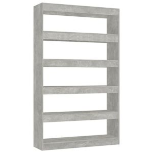 vidaXL Book Cabinet | Concrete grey | Engineered wood | Large | Book Cabinet