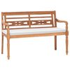 vidaXL Batavia Bench with Cushions 120 cm Teak