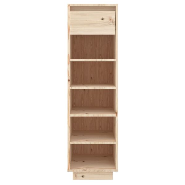 vidaXL Shoe Cabinet 30x34x105 cm Solid Wood Pine