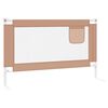 vidaXL Toddler Safety Bed Rail Taupe 120x25 cm Fabric