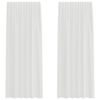 vidaXL Voile Curtains with Rod Pockets 2 pcs White
