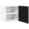 vidaXL Hanging Cabinet with Door Black Oak and White 40 x 31 x 40 cm