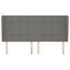 vidaXL Headboard with Ears Dark Grey 163x23x118/128 cm Fabric