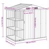 vidaXL Garden Shed with Rack Anthracite 205x130x183 cm Iron