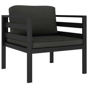 vidaXL Single Sofas 2 pcs with Cushions Aluminium Anthracite