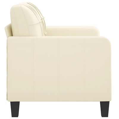 vidaXL 2-Seater Sofa Cream 120 cm Faux Leather