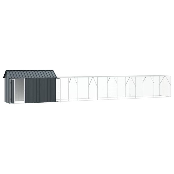 vidaXL Bird Cage Anthracite 821.5 x 111 x 142 cm Galvanised Steel
