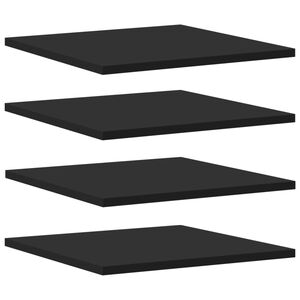 vidaXL Bookshelf Boards 4 pcs Black 40x40x1,5 cm Engineered Wood