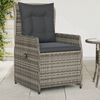 vidaXL Reclining Garden Chairs 2 pcs Grey Poly Rattan