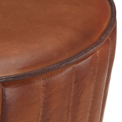 vidaXL Bar Stool Brown Real Leather