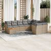 vidaXL 10 Piece Garden Sofa Set with Cushions Mix Beige Poly Rattan