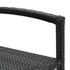 vidaXL Bar Stools 4 pcs Black Poly Rattan