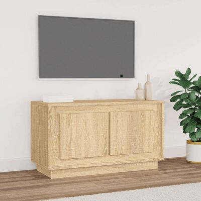 vidaXL TV Cabinet Sonoma Oak 80x35x45 cm Engineered Wood