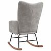 vidaXL Rocking Chair Light Grey Velvet