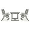 vidaXL 5 Piece Garden Dining Set (150-200)x100cm Solid Acacia Wood Grey